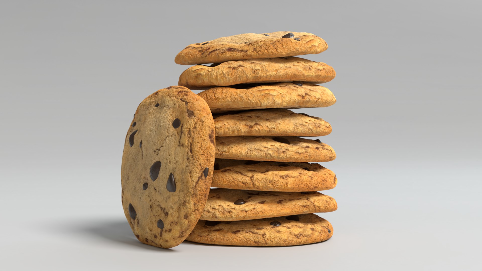 Chocolate Chip Cookies Model - TurboSquid 1515460