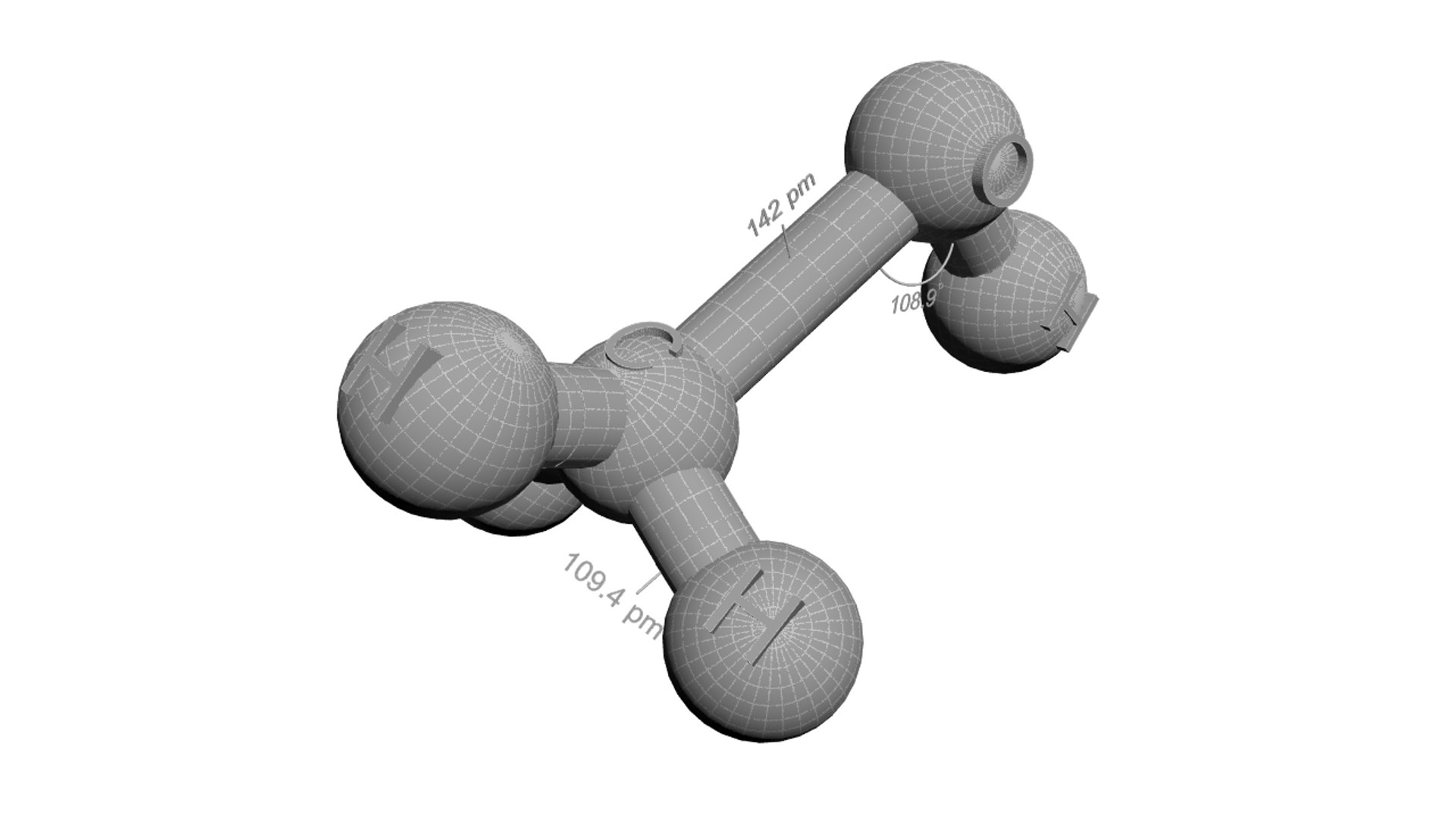 3D Ch3oh Molecule Methanol - TurboSquid 1425568