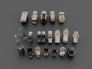 3D Professional Beauty Salon Furniture 3D Models Pack