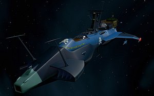 arcadia spaceship captain harlock 3D model