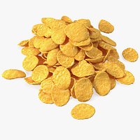 Pile of Dry Corn Flakes