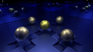metalic balls 3D model