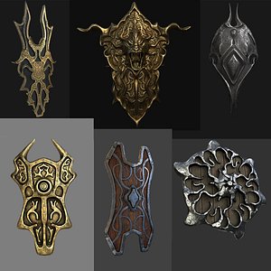 fantasy shields 3D