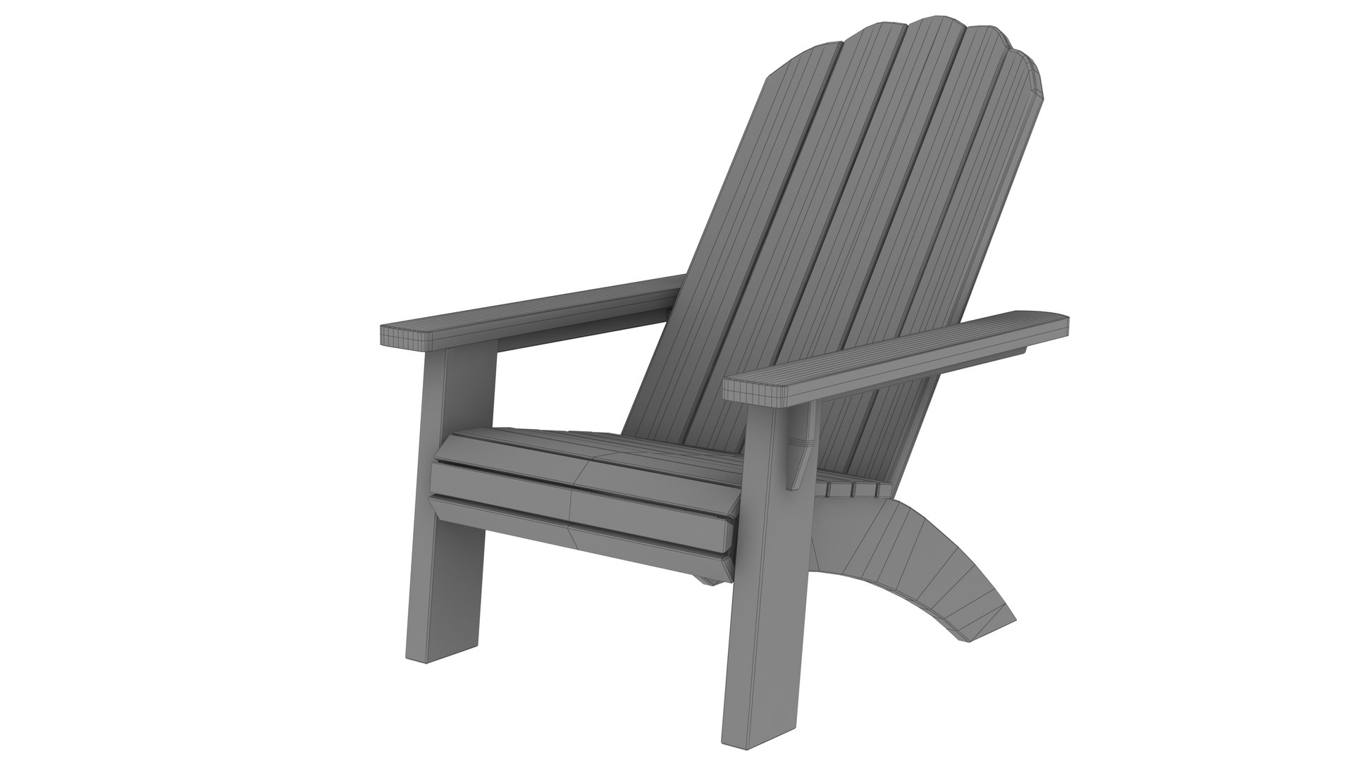 Wooden Garden Chair Model TurboSquid 2141412