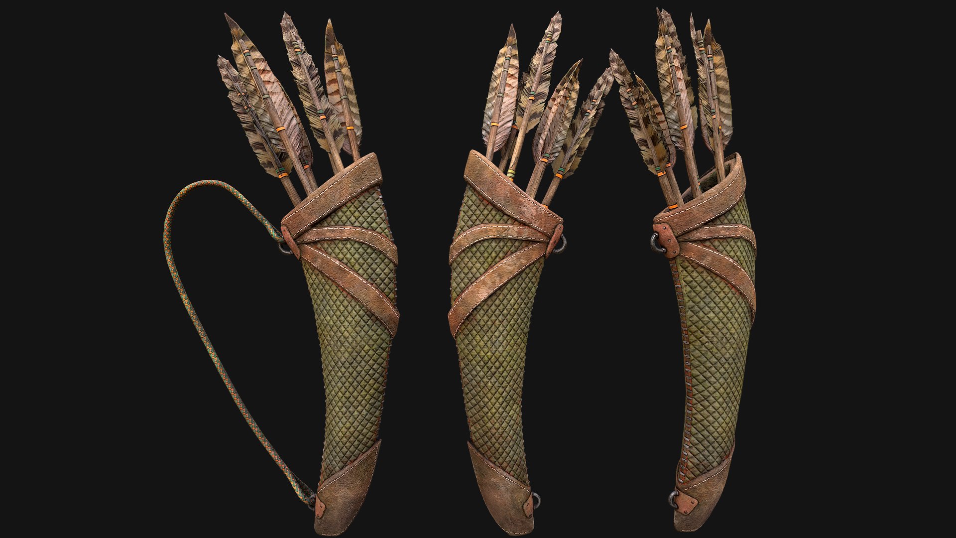 Arrow Quiver Medieval Weapons Bow Crossbow Ammunition 3D model https://p.turbosquid.com/ts-thumb/gt/cWzLU9/Nt/quivergreenimg10/png/1758099803/1920x1080/fit_q87/07419d9e7ace9ab1605ef27ffeffb2af8807e444/quivergreenimg10.jpg