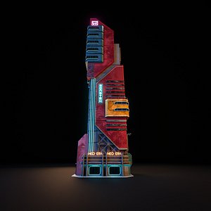 SCIFI CYBERPUNK FUTURISTIC NEON SKYSCRAPER 01 model