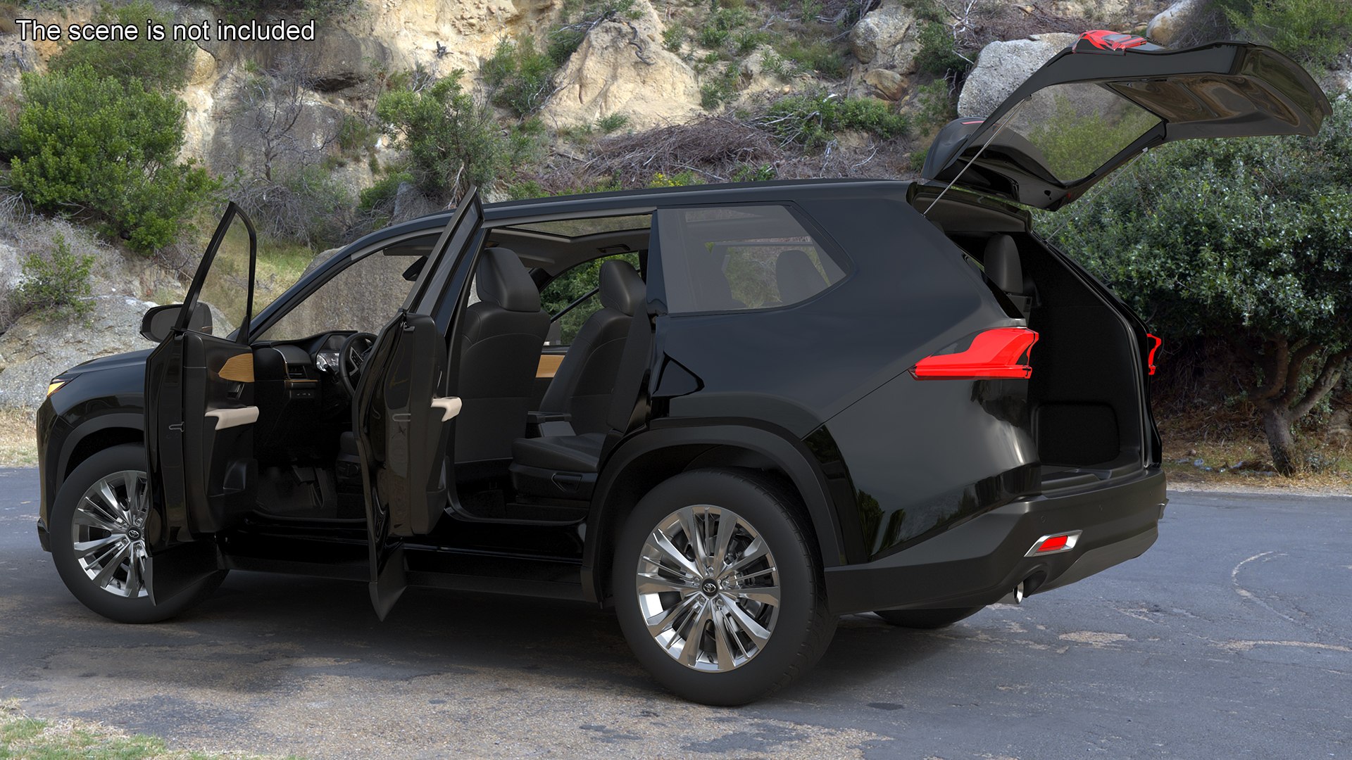 Toyota Grand Highlander 2024 Black Simplified 3D model https://p.turbosquid.com/ts-thumb/gt/hTROW7/jK/toyota_grand_highlander_2024_black_simplified_006/jpg/1737219001/1920x1080/fit_q87/5e93dcf0f0130d5e7991bfc0a7d2130a7acf7f50/toyota_grand_highlander_2024_black_simplified_006.jpg