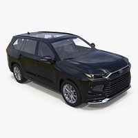 Toyota Grand Highlander 2024 Black Simplified