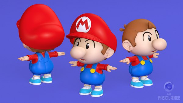 3d Baby Super Mario Character 8k Model Turbosquid 1828607