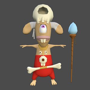 Rigged Cartoon Character Shaman