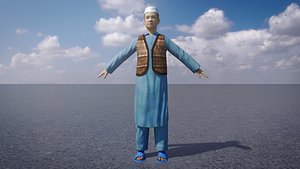 Afghan Kid Civilian 3D model