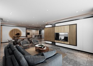 3D modern zen interior