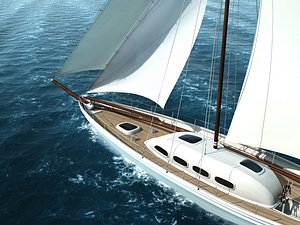 sailing yacht obj