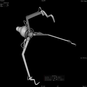xpresso controlled robot claw 3d model