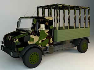 3d model army truck
