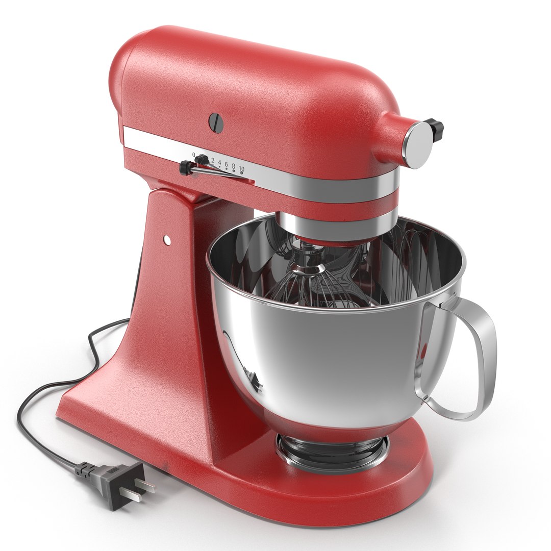 Stand Mixer Red 3D model preview