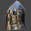 Visored Barbuta Helmet