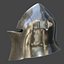 Visored Barbuta Helmet