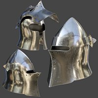 Visored Barbuta Helmet