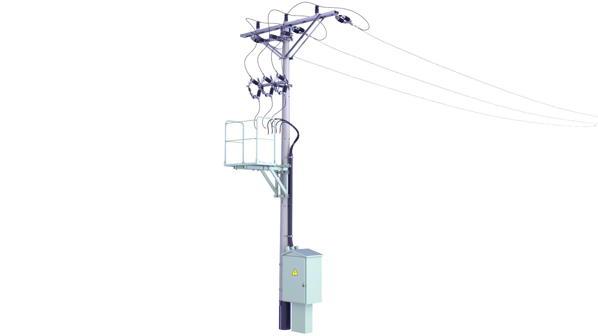 Electric Pole Circuit Breaker 28 3D TurboSquid 1864165