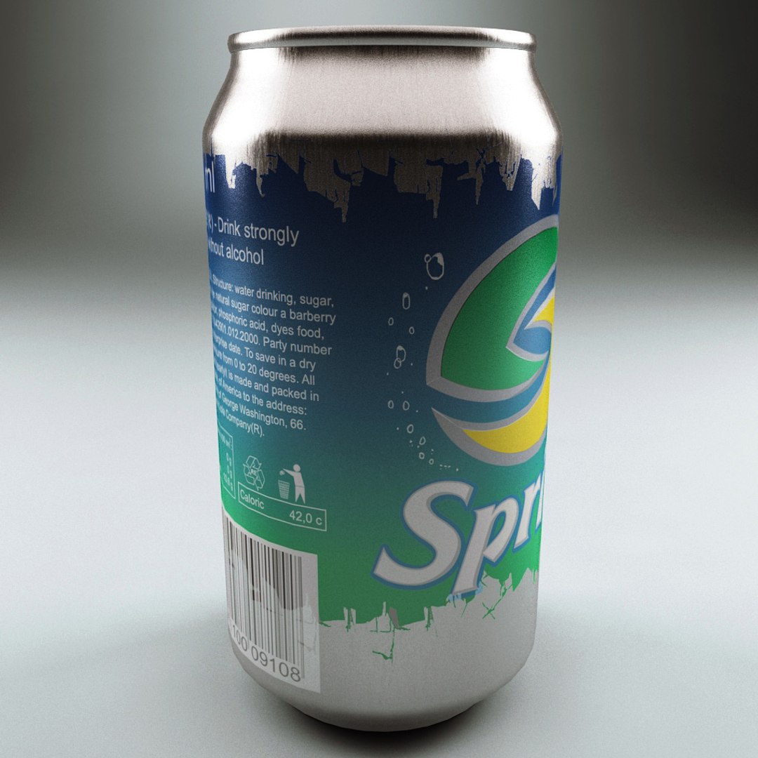 Drink Sprite 0 33l 3d Model