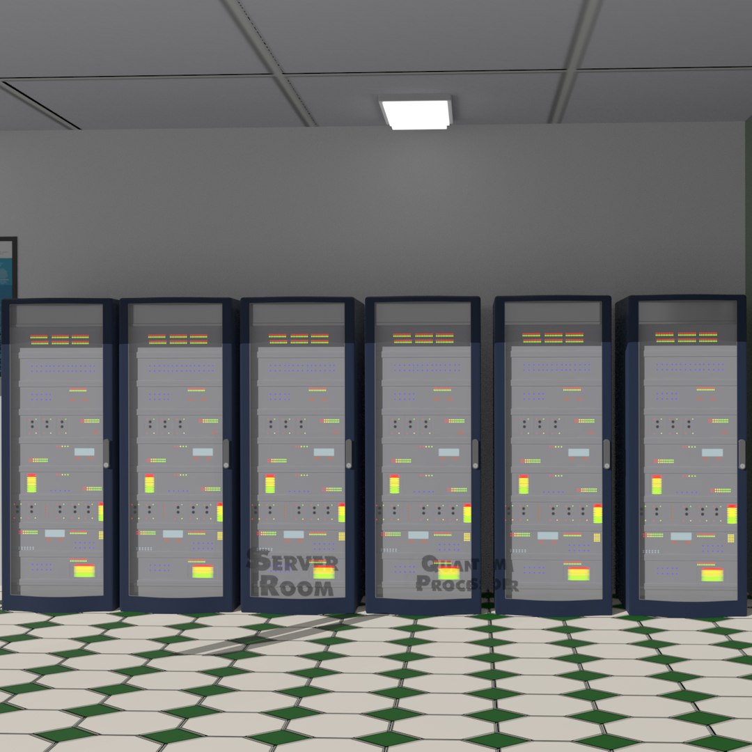 Server Room Quantum Processor 3D Model - TurboSquid 1593743