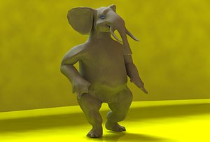 3d toon elephant model