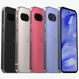 3D Google Pixel 9a All Colors
