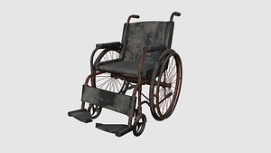 Wheelchair 09 Abandoned - Character Design Accessory Inclusive 3D model
