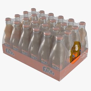 24 fanta glass bottle 3D model