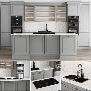 3D Classic Kitchen 002