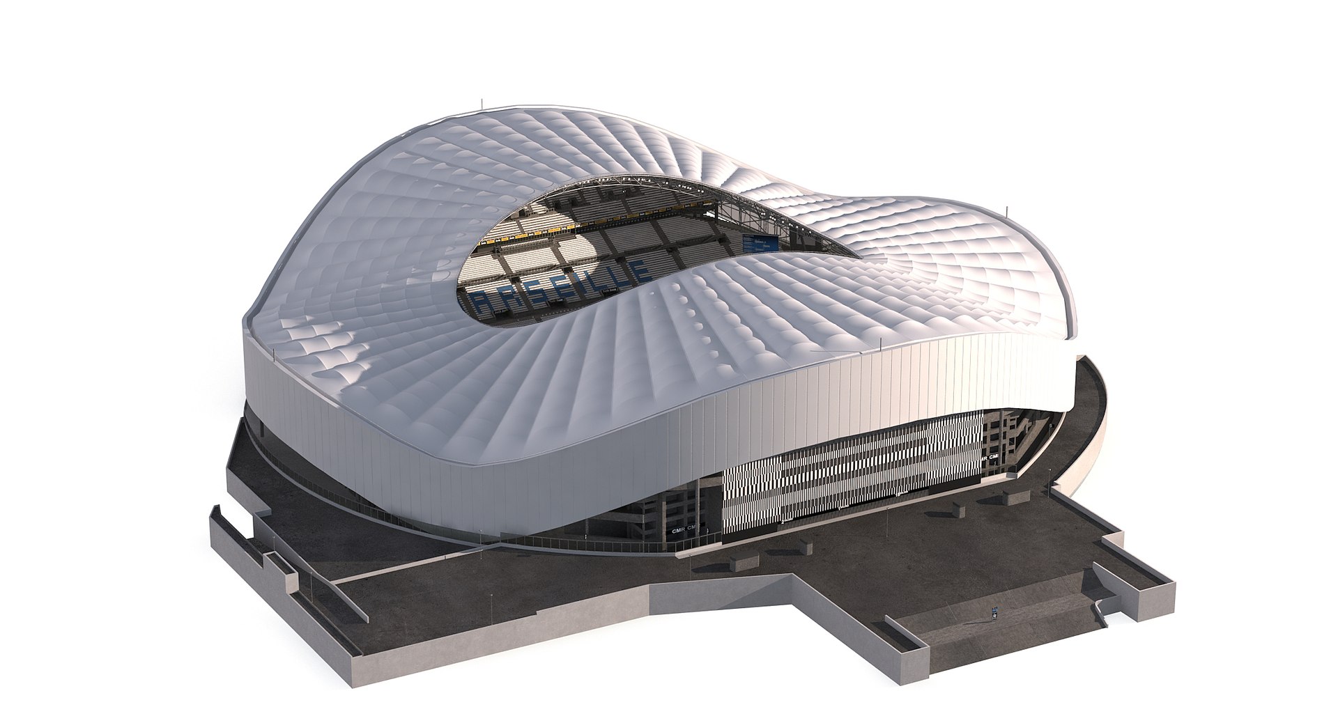 stade marseille soccer 3d model