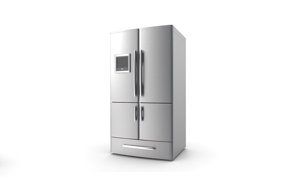 modelo 3d Steel Double Door Refrigerator - TurboSquid 2062108