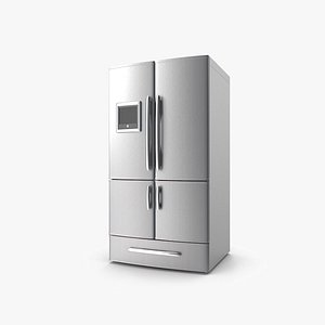 3D Steel Double Door Refrigerator