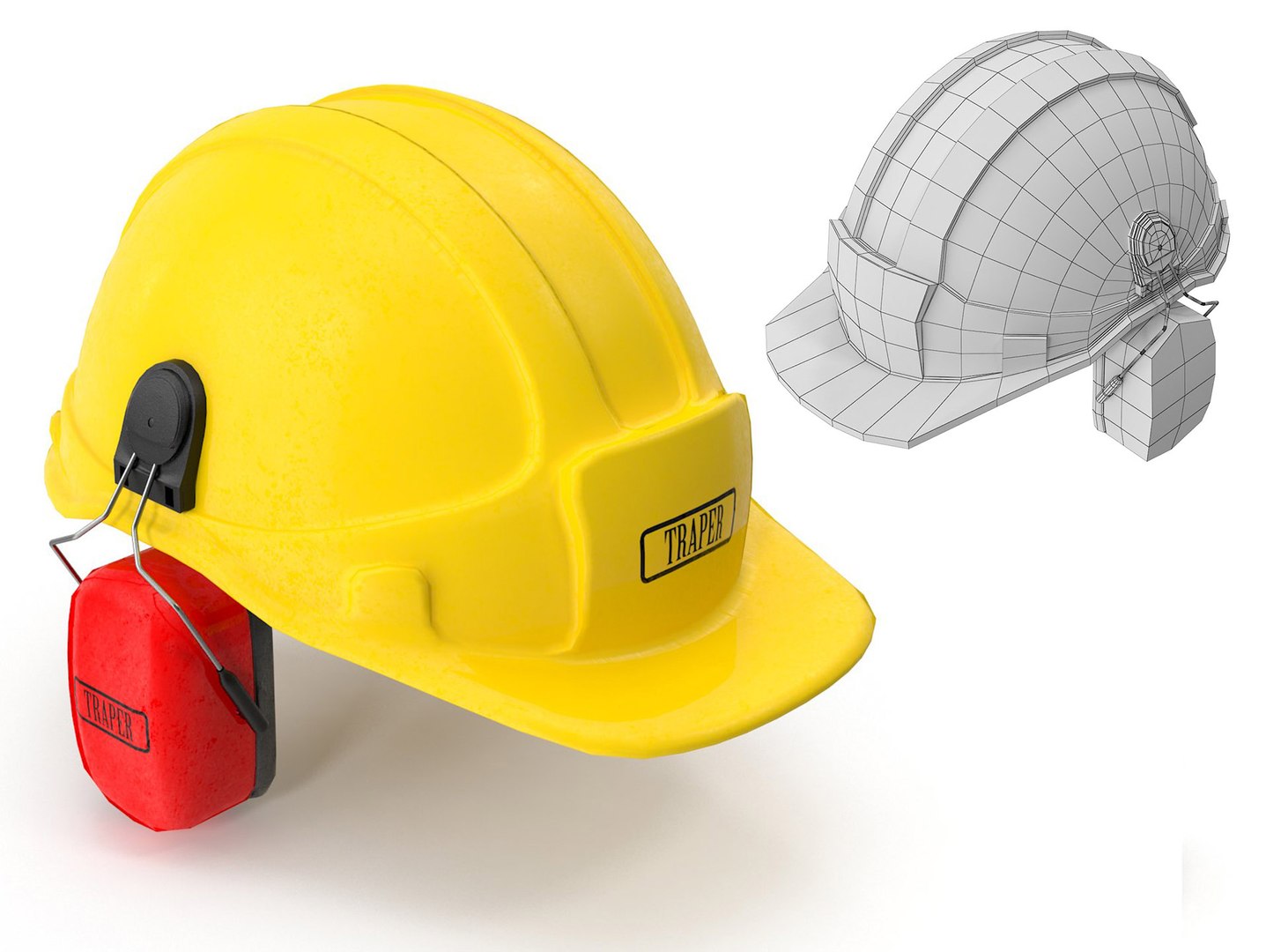 Safety Helmet Ears Cover 3d Model