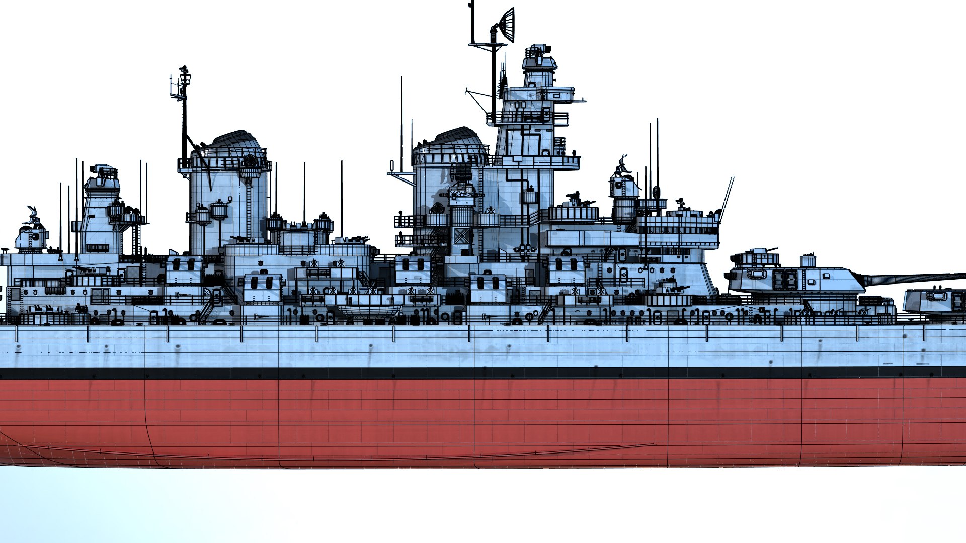 3D USS Missouri - BB63 model https://p.turbosquid.com/ts-thumb/gu/nSRVqG/tx/wire1/jpg/1642995450/1920x1080/fit_q87/a49200e14f0b571a43976a4c89b265abb4c6e894/wire1.jpg