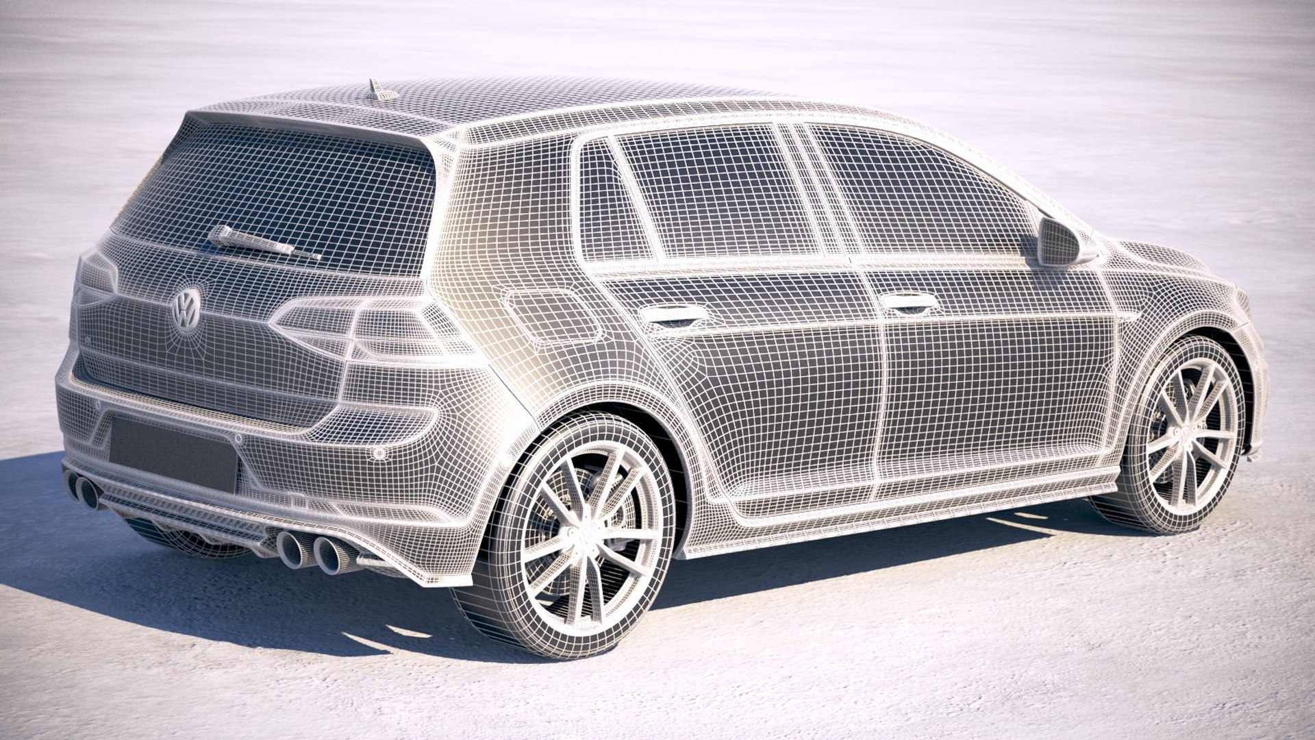 3D volkswagen golf r - TurboSquid 1237441