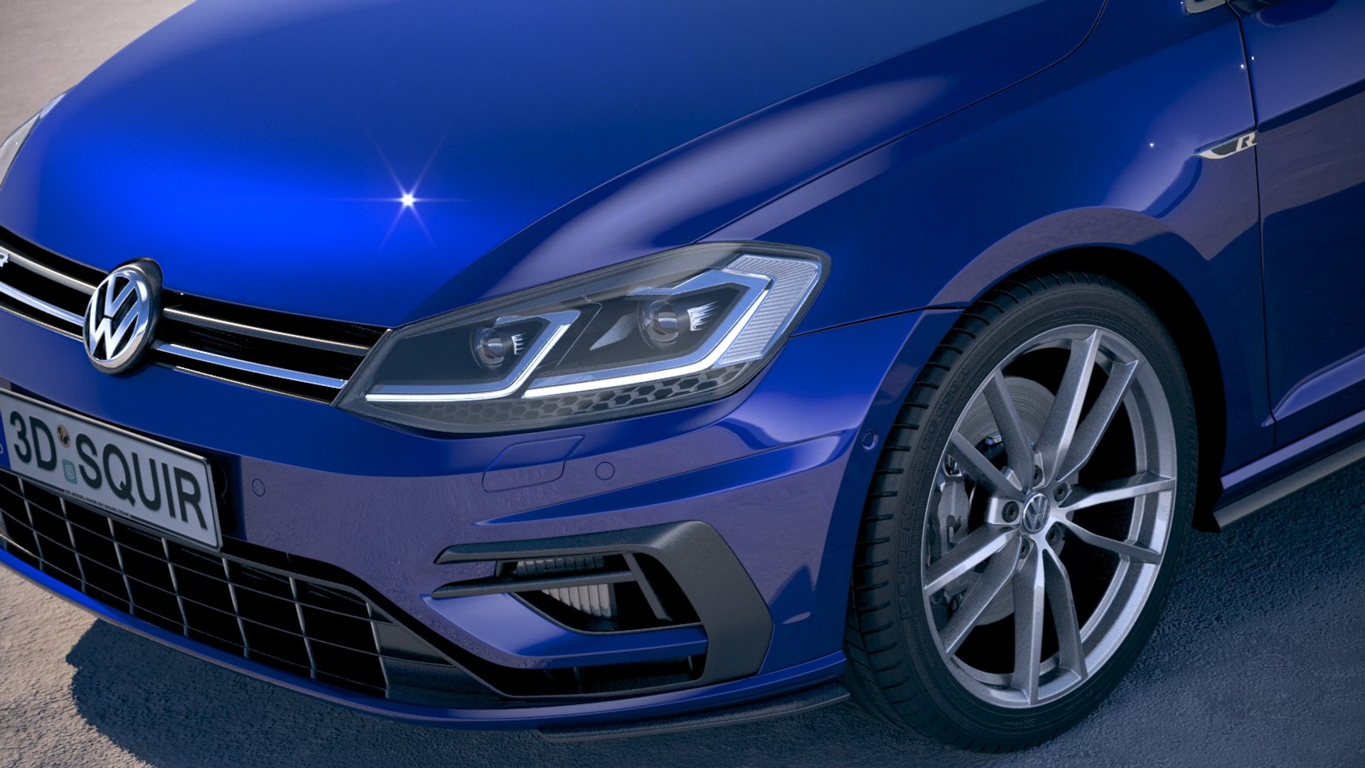 3D Volkswagen Golf R - TurboSquid 1237441