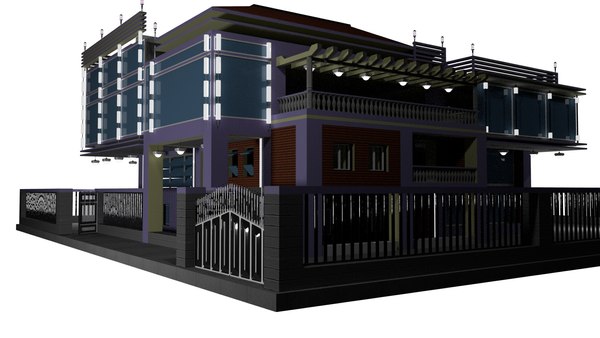 3D modern villa model
