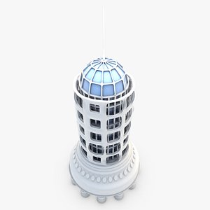 3D modern tower building
