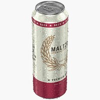Standard Beer Can With Droplets 568ml