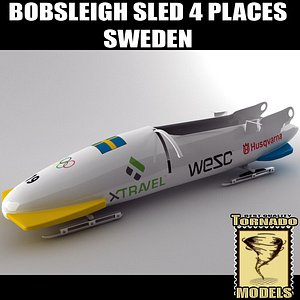 bobsleigh sled - 4 3d model