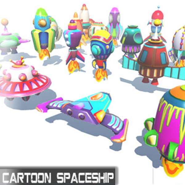 modelo 3d Paquete de nave espacial de dibujos animados - TurboSquid 2136082