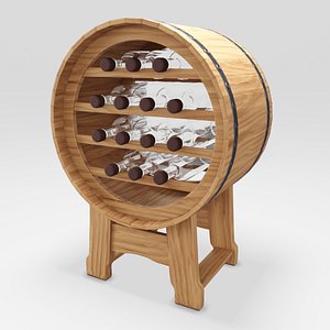 barrel stand wine 3D model