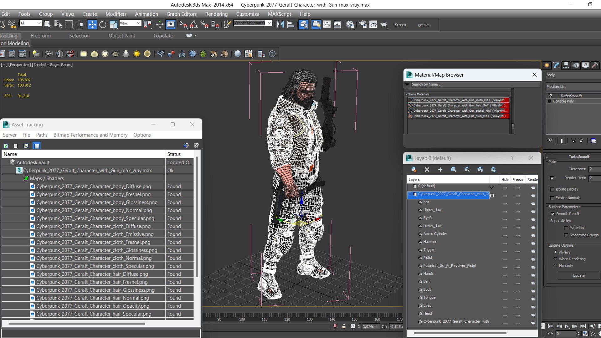Cyberpunk 2077 Geralt Character with Gun 3D model https://p.turbosquid.com/ts-thumb/gv/0xLDhW/Vw/cyberpunk2077geraltcharacterwithgunvray3dmodel026/jpg/1710689456/1920x1080/fit_q87/fdbf3c4d49c4ba57fa932efb03d40b3296413597/cyberpunk2077geraltcharacterwithgunvray3dmodel026.jpg