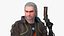 Cyberpunk 2077 Geralt Character with Gun