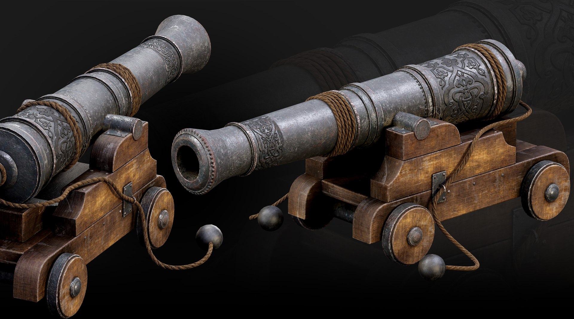 Medieval Naval Cannon 3D Model - TurboSquid 2639882