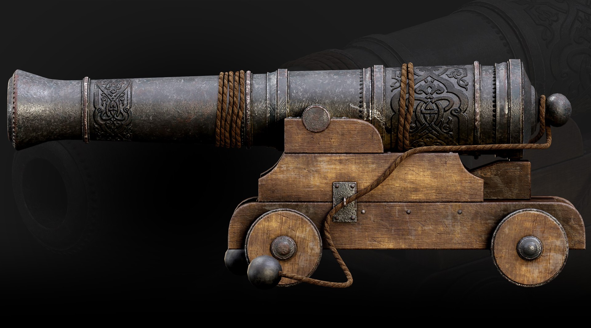 Medieval Naval Cannon 3D Model - TurboSquid 2639882