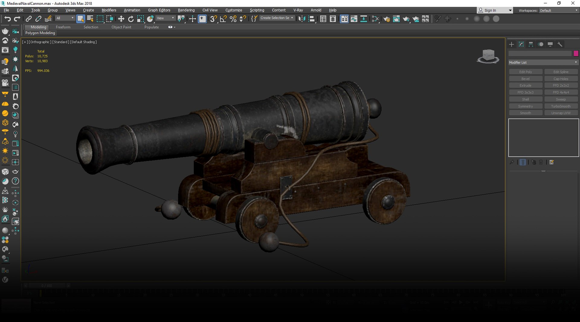 Medieval Naval Cannon 3D Model - TurboSquid 2639882