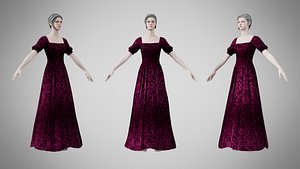 3D Dress 27 Velvet Plum Dream